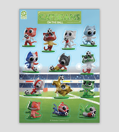 Catscans On The Ball Sticker Sheet Single Item