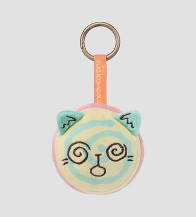 Meowcaron Plush Bag Charm - Spiral Single Item