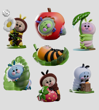 Wooly Bear and Friends Vinyl Blind Box Single Item